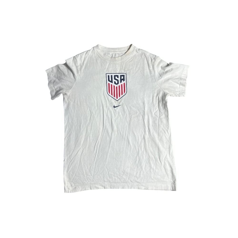 Nike USA Soccer T Shirt White Graphic Tee The Nike Tee‎ Size L